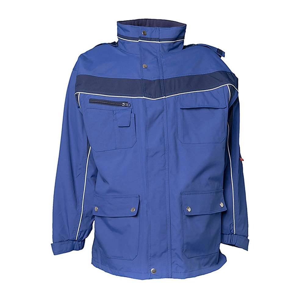 Allwetterjacke - Gr. XS - kornblau/marine - 100% PES - mit Sicherheitsausstattung - atmungsaktiv und wasserdicht - Fleecekragen - "Plaline"