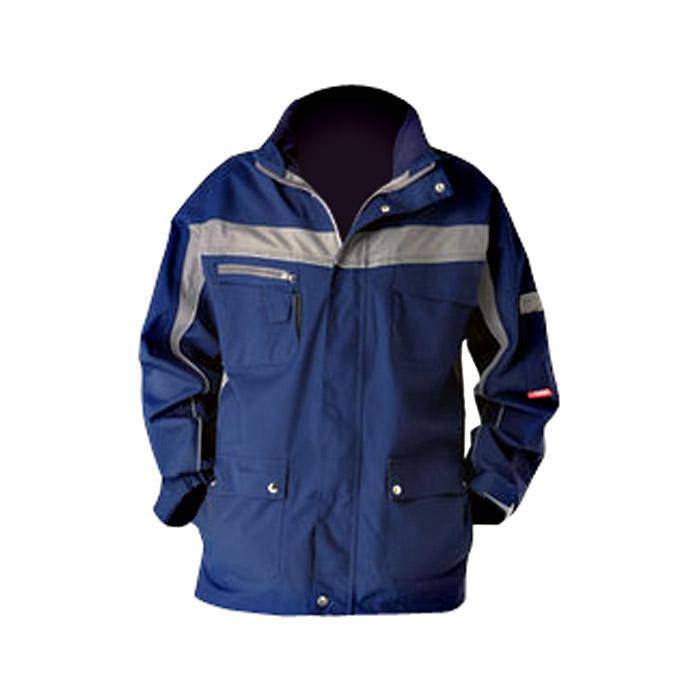 Allwetterjacke - Gr. S - marine/zink - 100% PES - mit Sicherheitsausstattung - atmungsaktiv und wasserdicht - Fleecekragen - "Plaline"