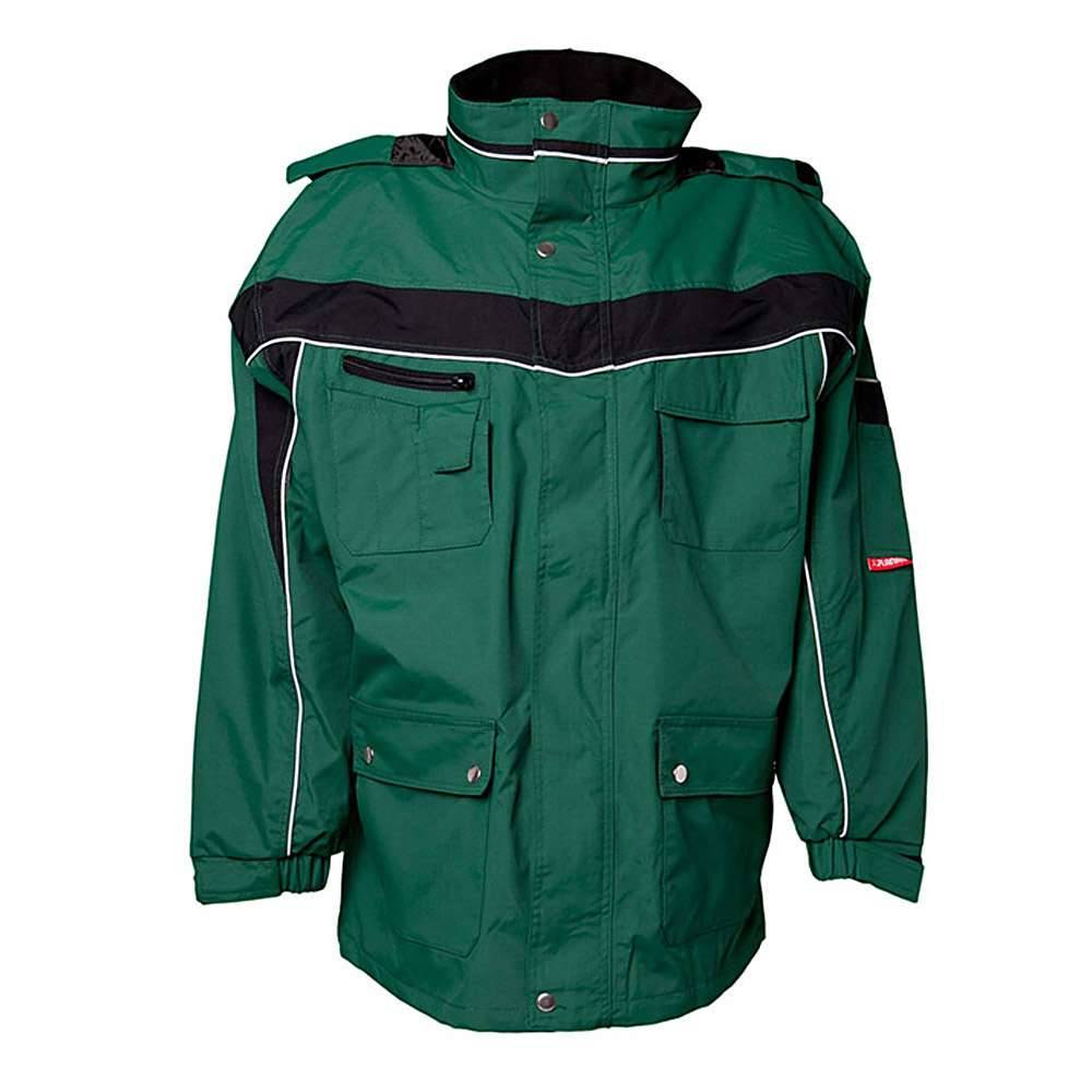 Allwetterjacke - Gr. XS - grün/schwarz - 100% PES - mit Sicherheitsausstattung - atmungsaktiv und wasserdicht - Fleecekragen - "Plaline"