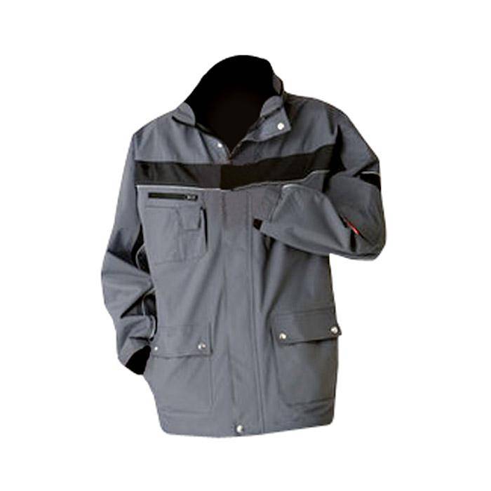 Allwetterjacke - Gr. M - schiefer/schwarz - 100% PES - mit Sicherheitsausstattung - atmungsaktiv und wasserdicht - Fleecekragen - "Plaline"
