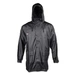 PU Regenjacke - Gr. S - schwarz - PU auf Polyester-Trägermaterial - Nähte getaped und doppelt versiegelt - Kragen integrierte Kapuze mit Kordelzug PU Regenjacke - Gr. S - schwarz - PU auf Polyester-Trägermaterial - Nähte getaped und doppelt versiegelt - Kragen integrierte Kapuze mit Kordelzug