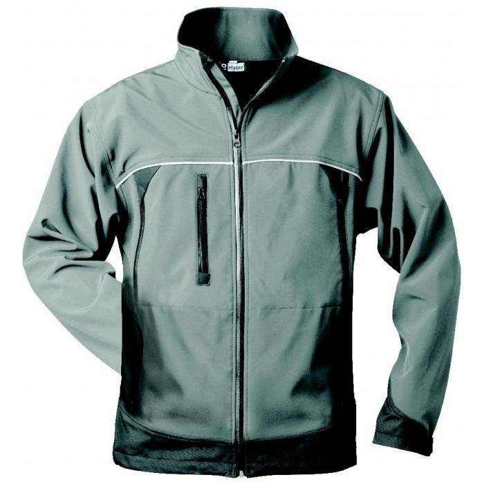 Softshelljacke - Größe S - grau/schwarz - 100% Polyester - wind- und wasserdicht - hoch atmungsaktiv - Kälteschutz