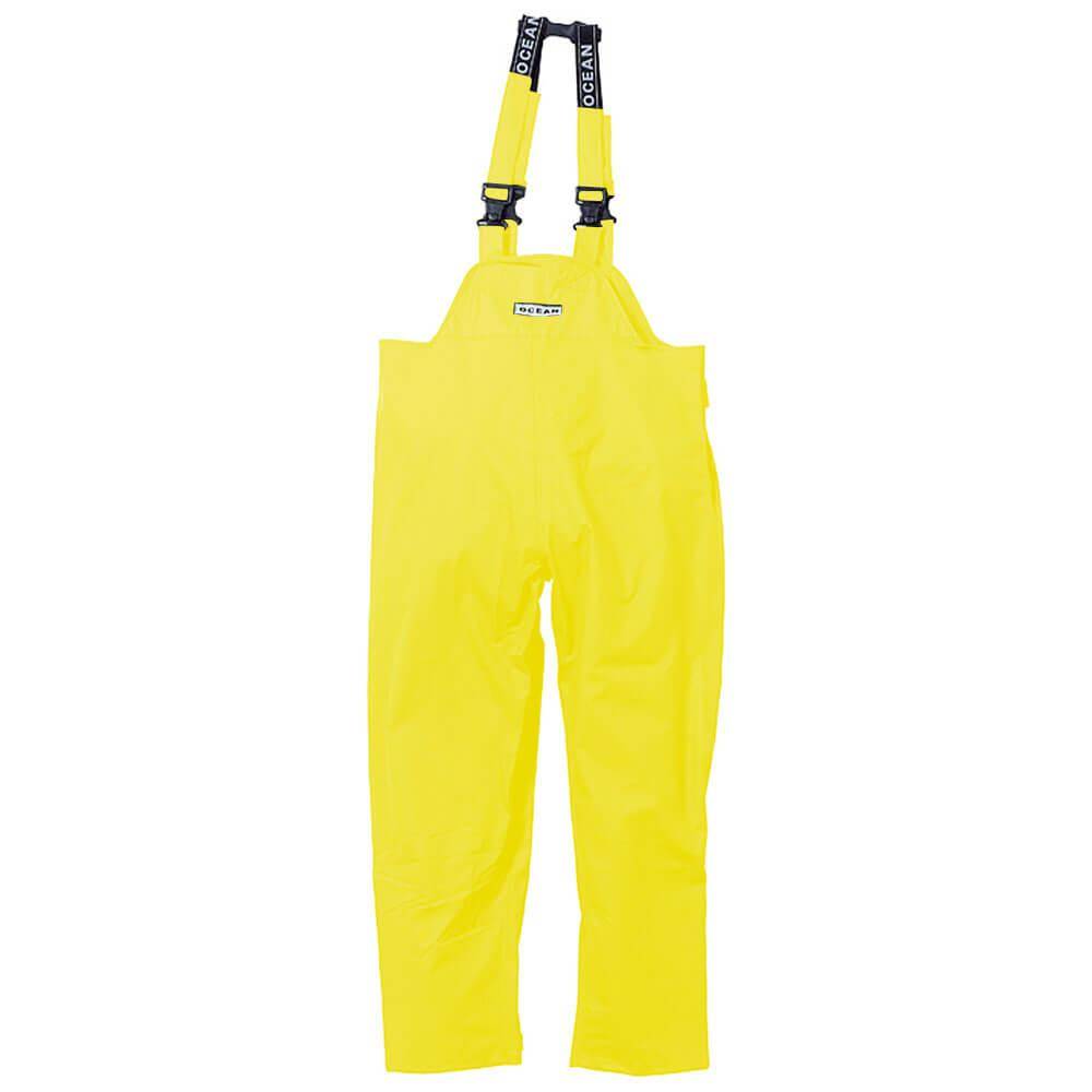 Regenlatzhose - Ocean - Kältebeständig - elastische Träger - XL - Gelb