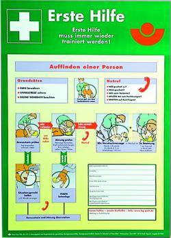 Anleitung Erste-Hilfe - Plakatform - Kunststoff