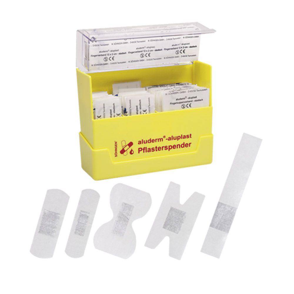 Pflasterspender - gelbe Box - Inhalt 115 Pflaster in 5 Ausführungen