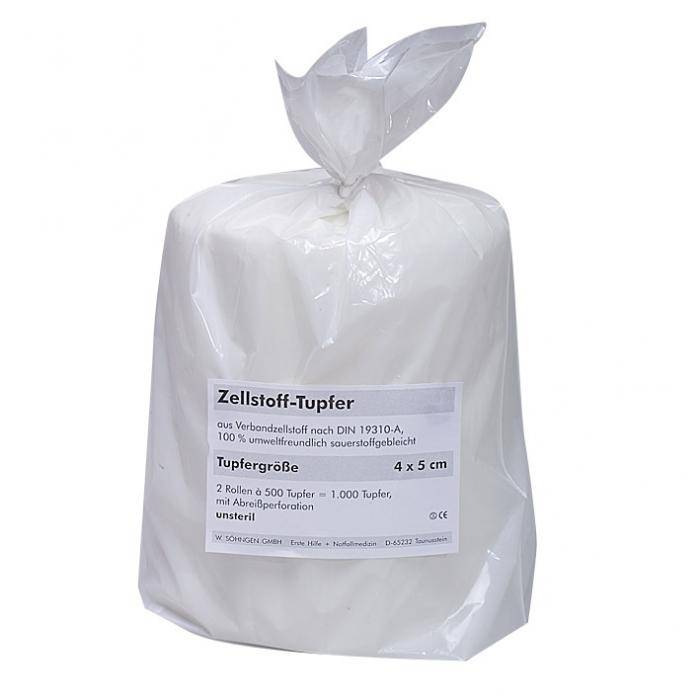 Zellstoff-Tupfer - Beutel mit 2 Rollen