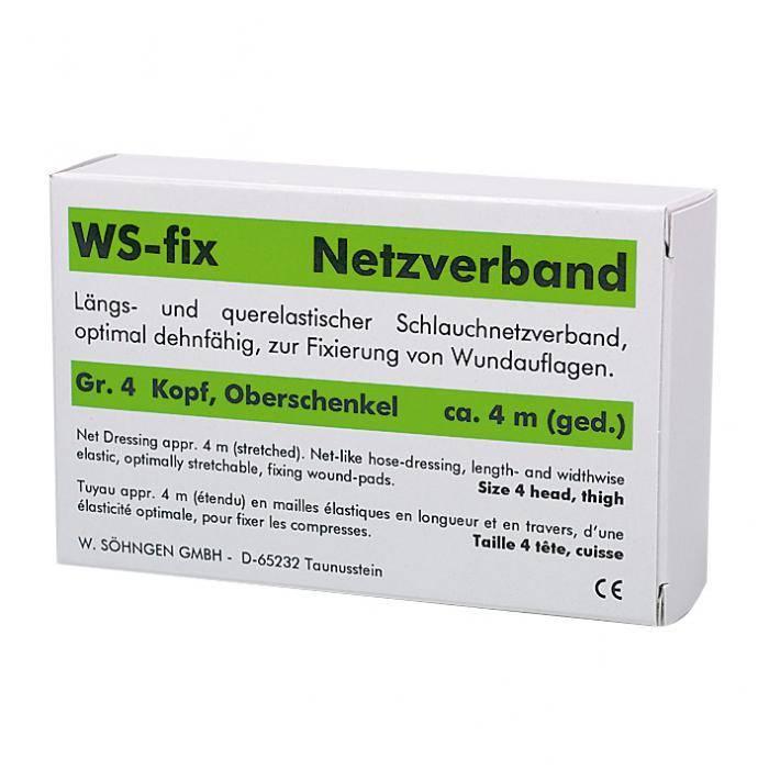 Netzverband - Gr. 4 Kopf, Oberschenkel - 4 Meter - hochelastisch