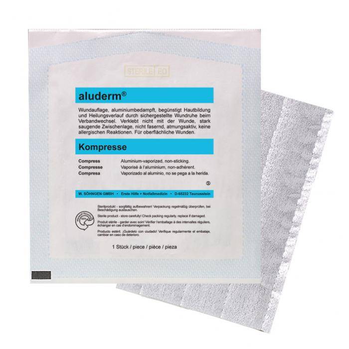Kompressen - 10x15 cm - Polyestervlies - "aluderm®"