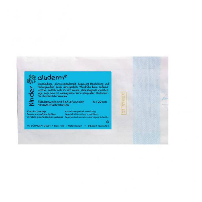 aluderm® Flächenverband - klein/groß - Ausführung klein 14x22 cm