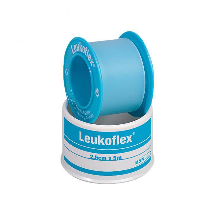 Leukoflex - Heftpflaster 5 m x 2,50 cm - dehnbare Polyethylenfolie