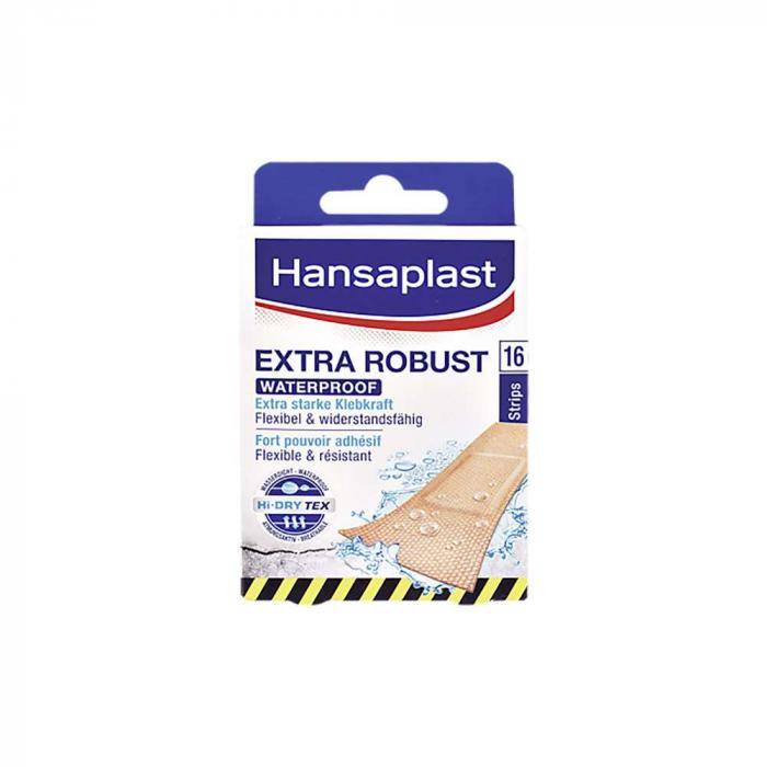 Hansaplast Wundpflaster - EXTRA ROBUST - Waterproof - 2,6 x 7,6 cm - Inhalt 16 Strips