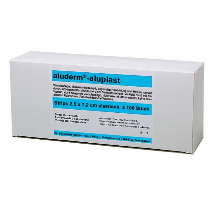 aluderm®-aluplast - elastisch Strips - 2,5 x 7,2 cm - Farbe weiß - VE 100 Stück - Preis per VE