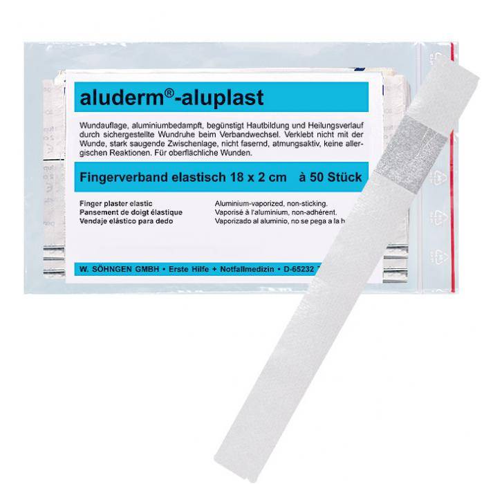 aluderm®-aluplast - elastisch - Fingerverband 18x2 cm - Farbe weiß