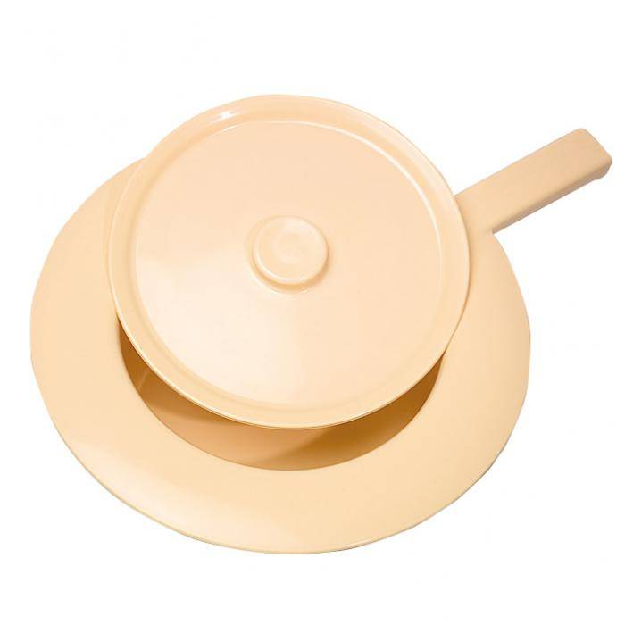 Bettpfanne - Steckbecken - mit Deckel - Kunststoff