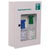 Augen-Notfallschrank von Plum - Phosphatpufferlösung und Natriumchloridlösung - DIN 12930 - mit zwei Flaschen 500 ml Natriumchloridlösung