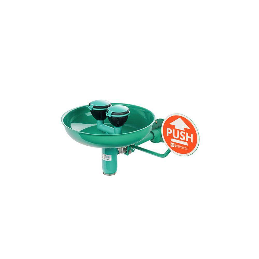 Sicherheits-Augendusche mit Auffangbecken - ClassicLine - für Wandmontage Aufputz