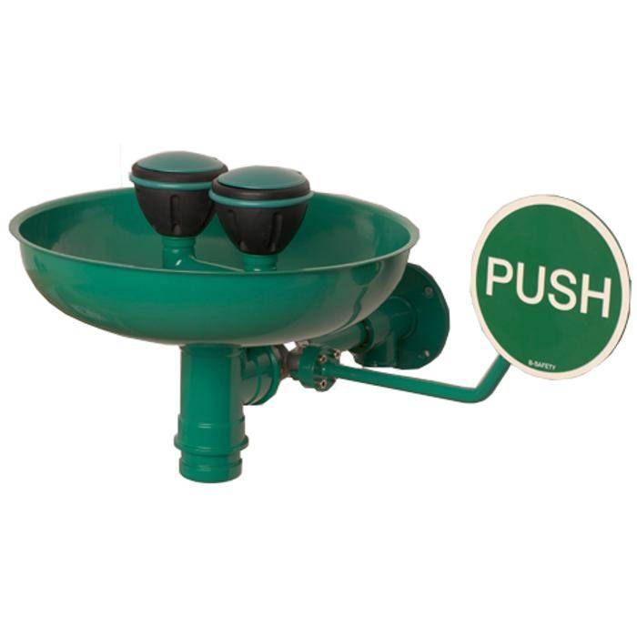 Sicherheits-Augen- dusche "B-SAFETY" - mit Auffangbecken - für Wandmontage Aufputz