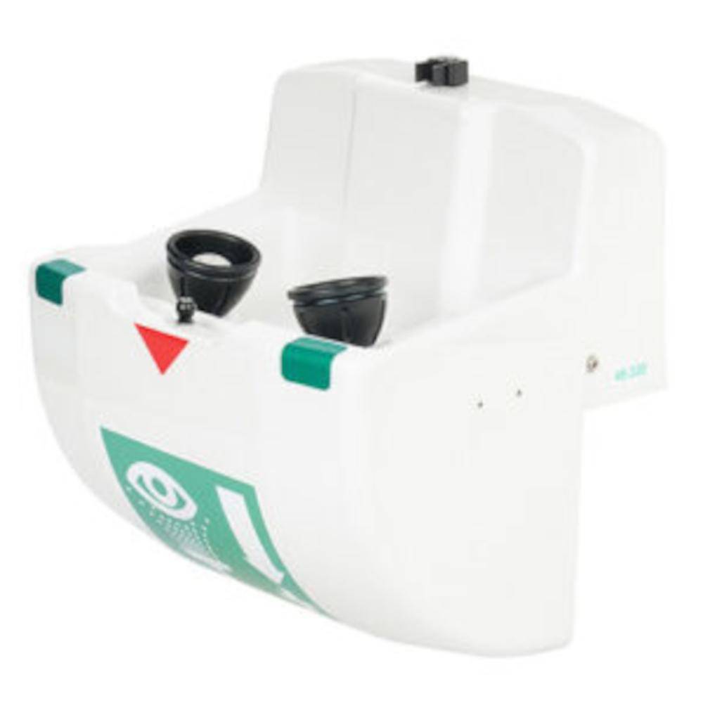 Augen- und Gesichtsdusche - PremiumLine - Abmessungen (H x B x T) 245 x 356 x 305 mm - mit Auffangbecken und Abdeckung - für Wandmontage