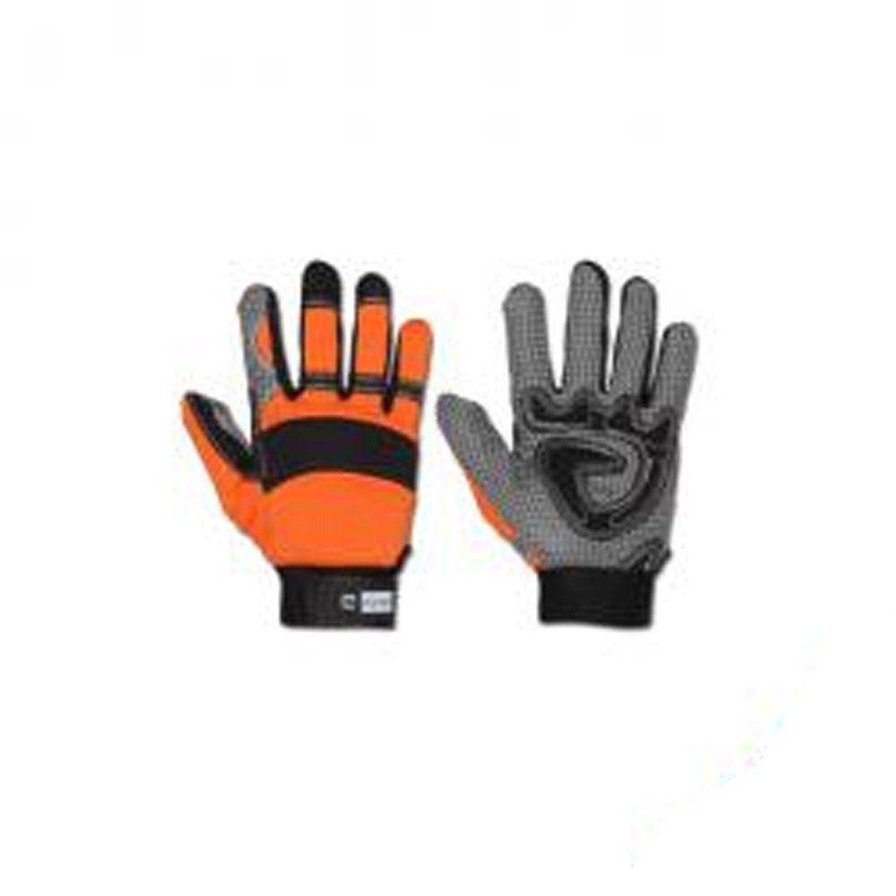 Freizeithandschuh "Netgrip" - Kunstleder mit PVC-Netzbeschichtung - Größe 7 - orange/schwarz/grau