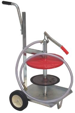 Fett - Füllgerät für Zentralschmieranlagen, mit Fahrgestell - für 25 l Fetteimer innen 300 - 335 mm
