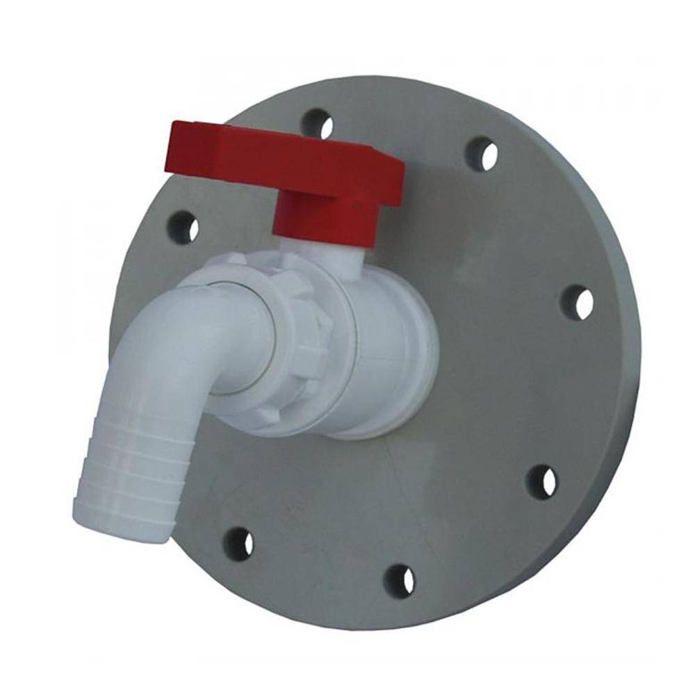 Graf® Auslaufhahn - Polypropylen - für Lagertanks - mit Flansch - Anschlussgewinde G 1 1/4"