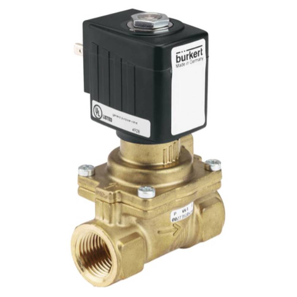 2/2-Wege - Magnetventil - Typ 6281 - servogesteuert - Messing - G 1/2" - stomlos geschlossen (N.C.) - PN 16