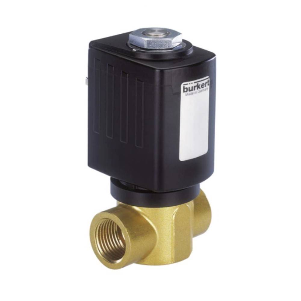 Magnetventil - 2/2-Wege - Typ 6027 - Messing - neutrale Medien - G 1/4" - stromlos geschlossen - 24 V DC - PN 0 bis 16