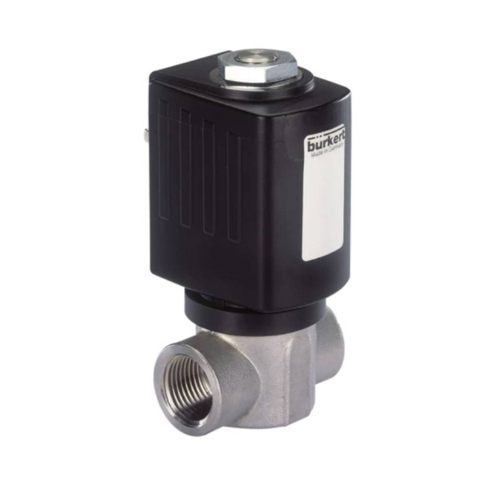 2/2-Wege - Magnetventil - Typ 6027 - Edelstahl - neutrale Medien - G 3/8" - stromlos geschlossen - 230 V AC - PN 0 bis 12