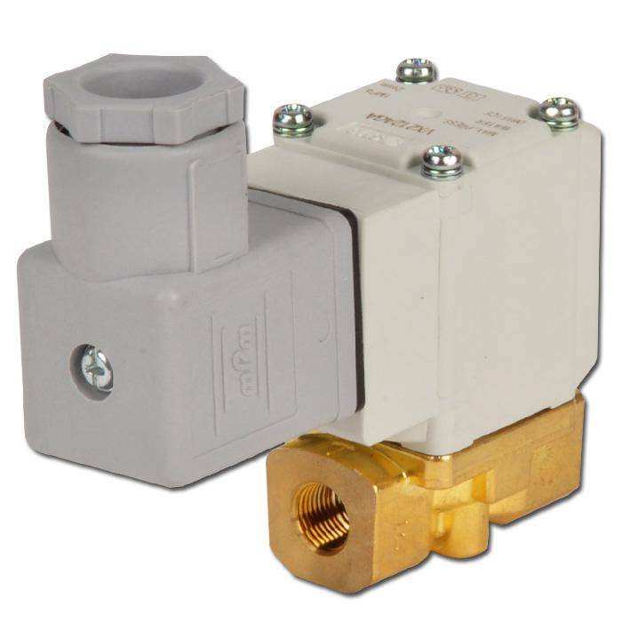 Magnetventil - 2/2-Wege - Messing - Wasser/Druckluft - IG G 1/4" - stromlos geschlossen - 24 V DC - PN 0 bis 10