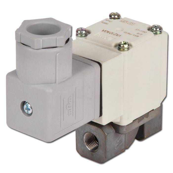 Magnetventil - 2/2-Wege - Edelstahl - Wasser/Druckluft - IG G 1/8" - stromlos geschlossen - 24 V DC - PN 0 bis 10