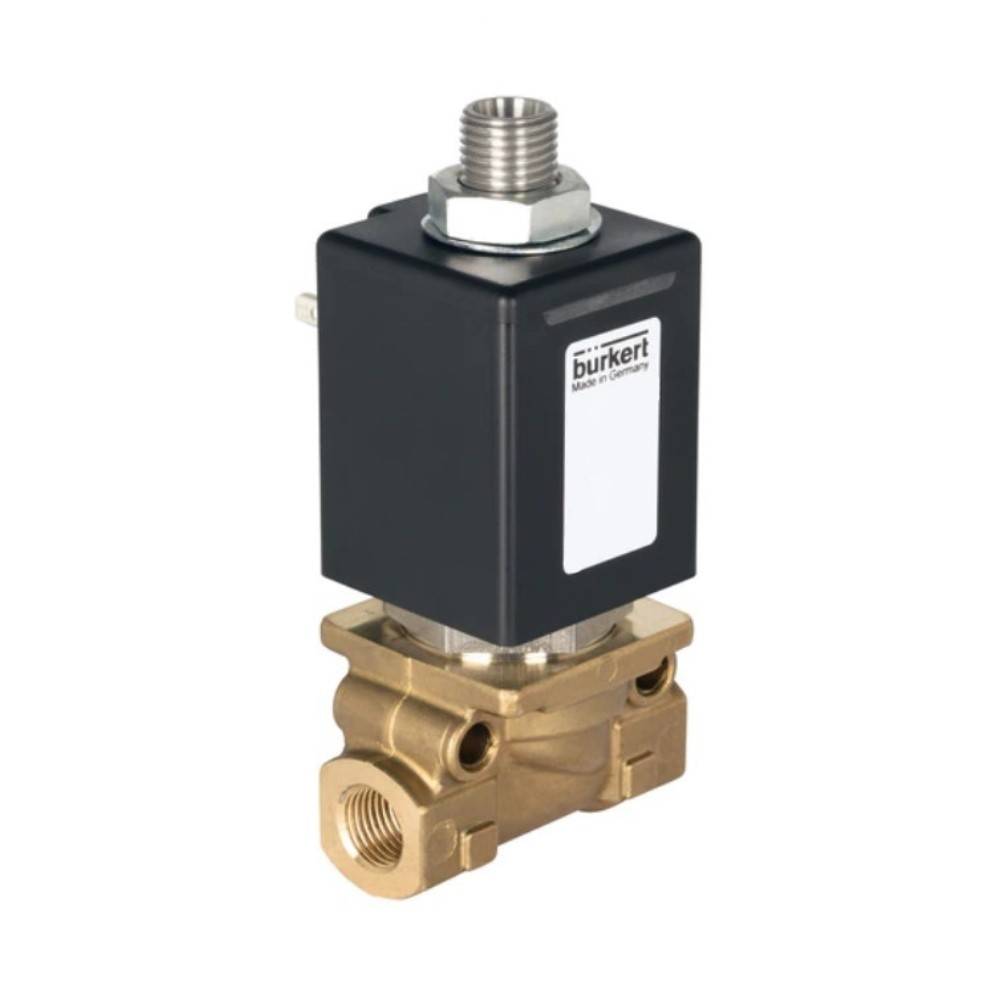 3/2-Wege - Magnetventil - Typ 0355 - Messing - G 3/8" - stromlos geschlossen - PN 0 bis 70 - 230 V