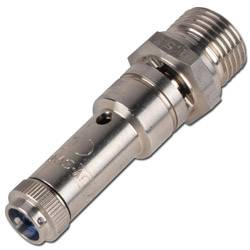 TÜV Sicherheitsventil, DN 8 - Gewinde G 1/4" - Ansprechdruck 1,5 bar - Abblaseleistung 50,1 m³/h - Edelstahl / Viton - fest eingestellt, verplombt