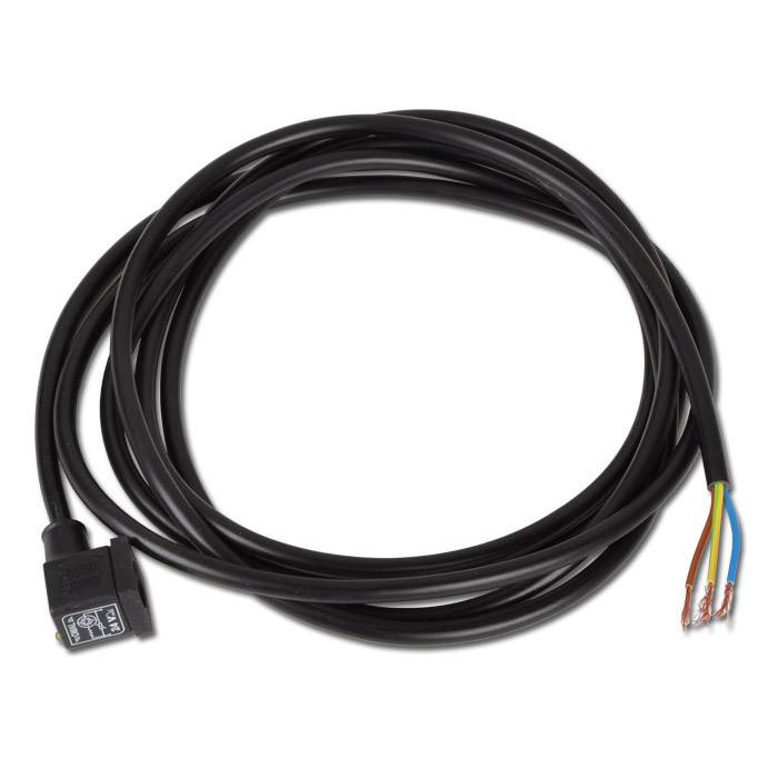 Magnetventil Gerätestecker Typ GSC, DIN 43650 - PVC Kabel 2,5 m - Spannung 0-24 V AC/DC - Bauform C - mit Leuchtdiode - Varistor