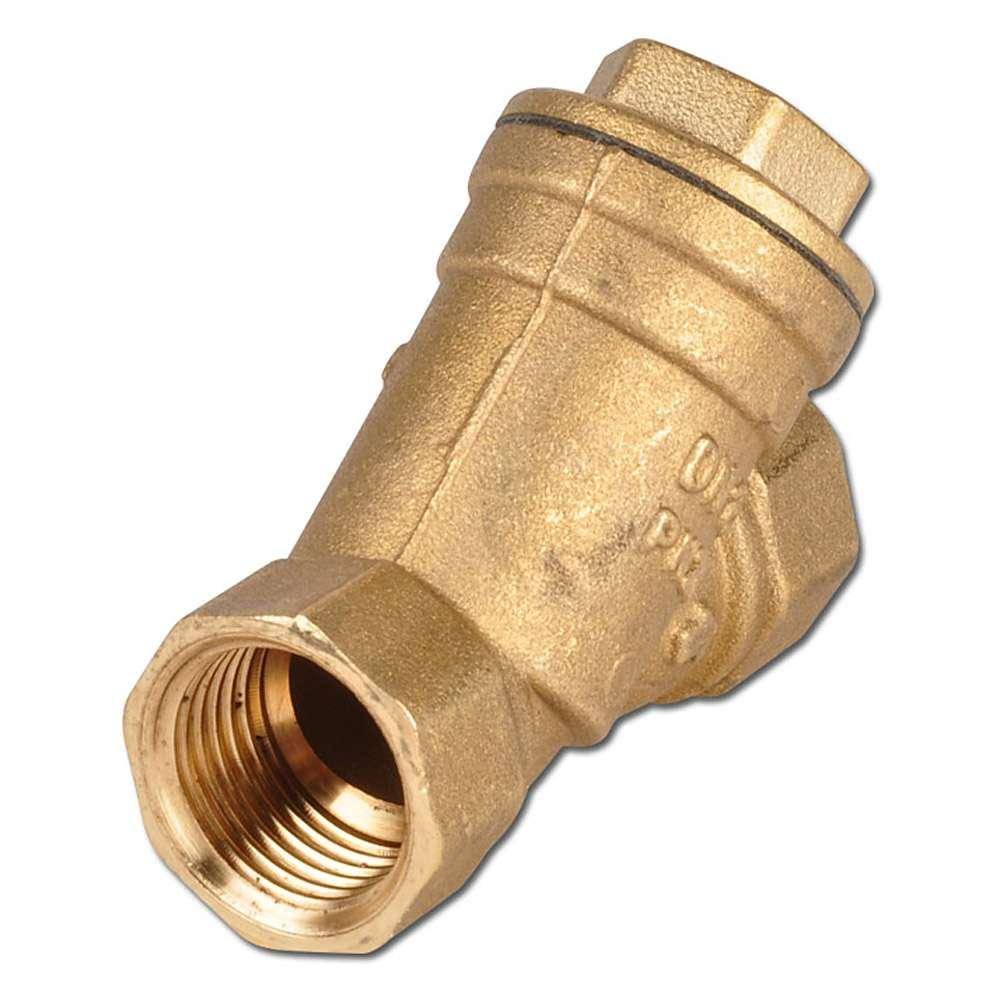 Schmutzfänger - Messing - Edelstahl-Sieb - Anschlussgewinde G 1/2" - DN 15 - max. Betriebsdruck 20 bar