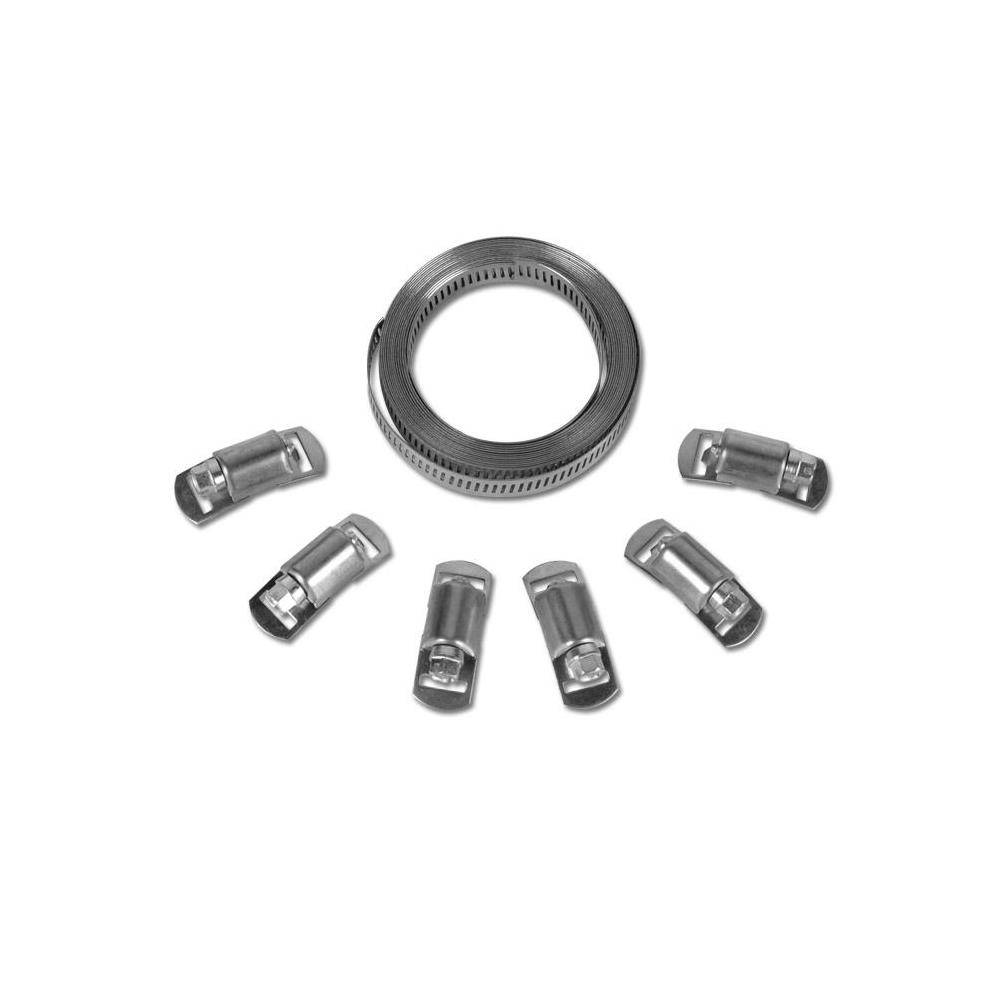 Endlosband Kit - 6 klappbare Köpfe - Band Edelstahl - Breite 13 mm - Länge 3 m - Preis per Set