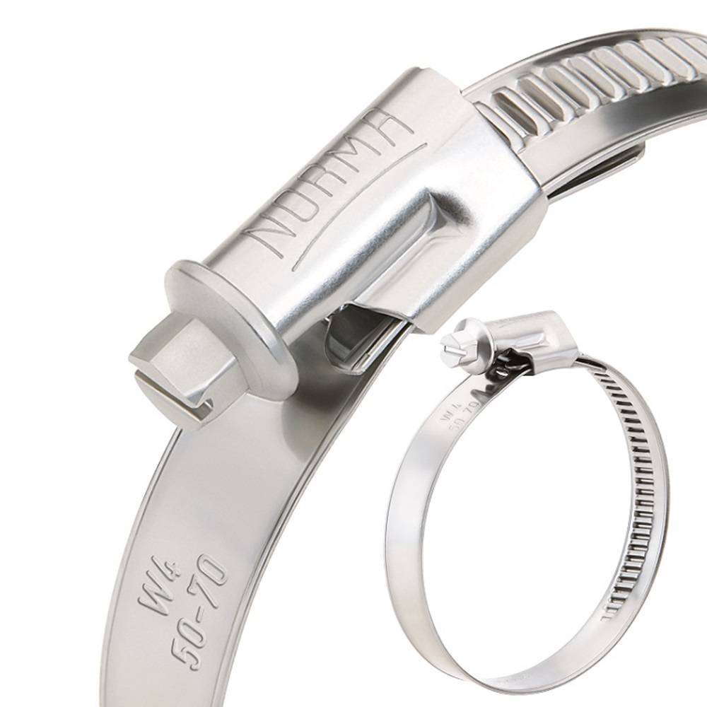 Schneckengewindeschelle NORMACLAMP® TORRO - Bandbreite 9 mm - Spannbereich-Ø 240 - 260 mm - Edelstahl (W4) - Preis per Stück