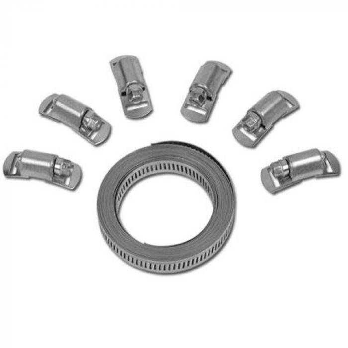 Schneckengew. Schellen-Endlosband "EB 13" - W4 - Länge 3 m - mit 6 Köpfen