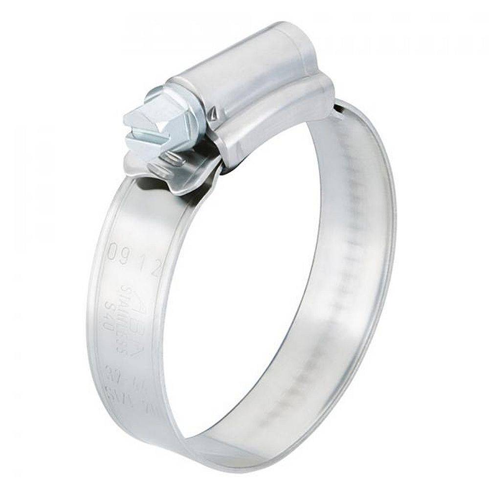 Schneckengewindeschelle ABA Original SMS - Edelstahl W4 - Breite 12 mm - Spannbereich-Ø 150 bis 180 mm - Preis per Stück