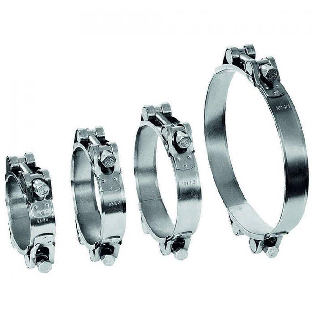 Gelenkbolzenschelle GEMI GBS 2-teilig - Spannbereich-Ø 128 bis 136 mm - Edelstahl 1.4401 - Breite 20 mm - Preis per Stück