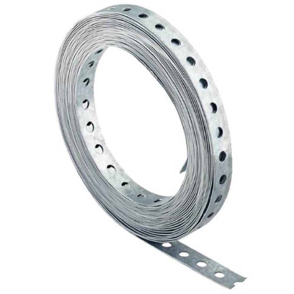 Lochband LBV - Stahl - galvanisch verzinkt - Länge 10 m - Breite 12 mm - Stärke 0,75 mm - VE 10 Stück - Preis per VE