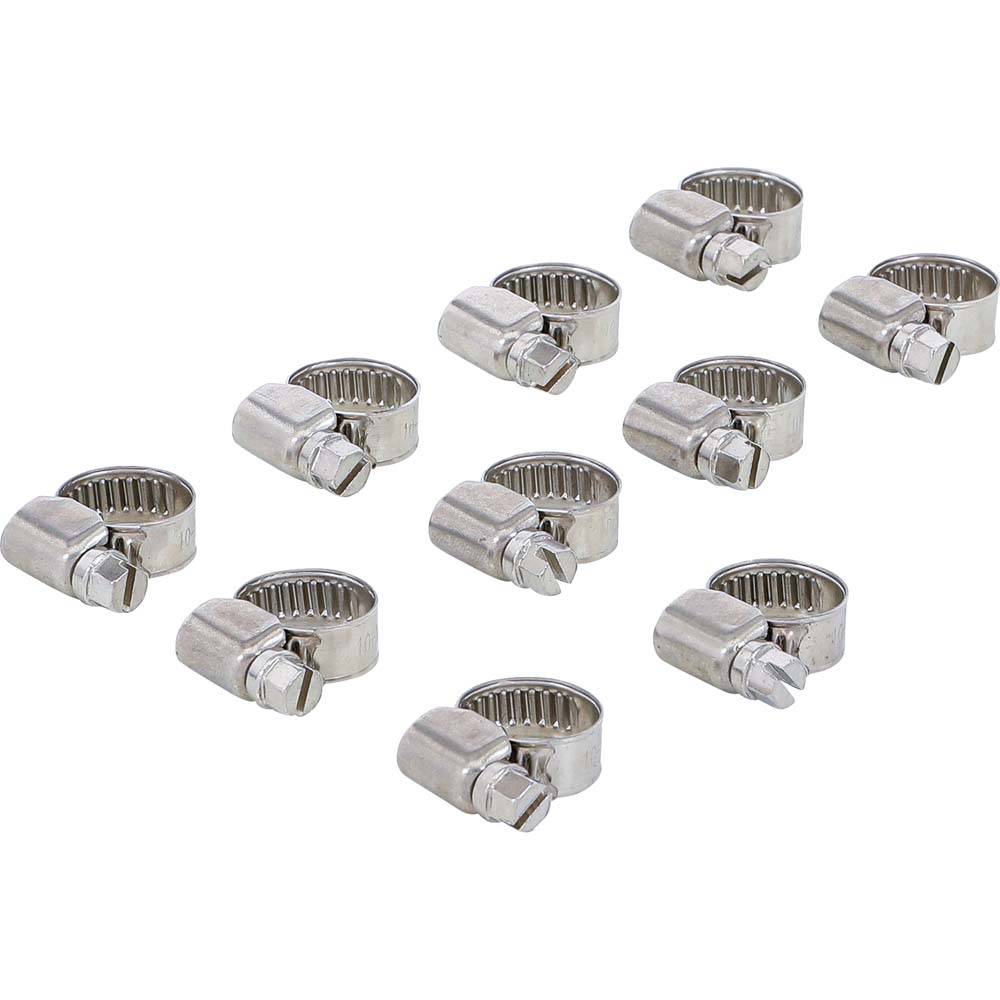 Schlauchklemme - INOX - für Schlauch Ø 10 x 16 mm - Schellenbreite 9 mm - VE 10 Stück - Preis per VE