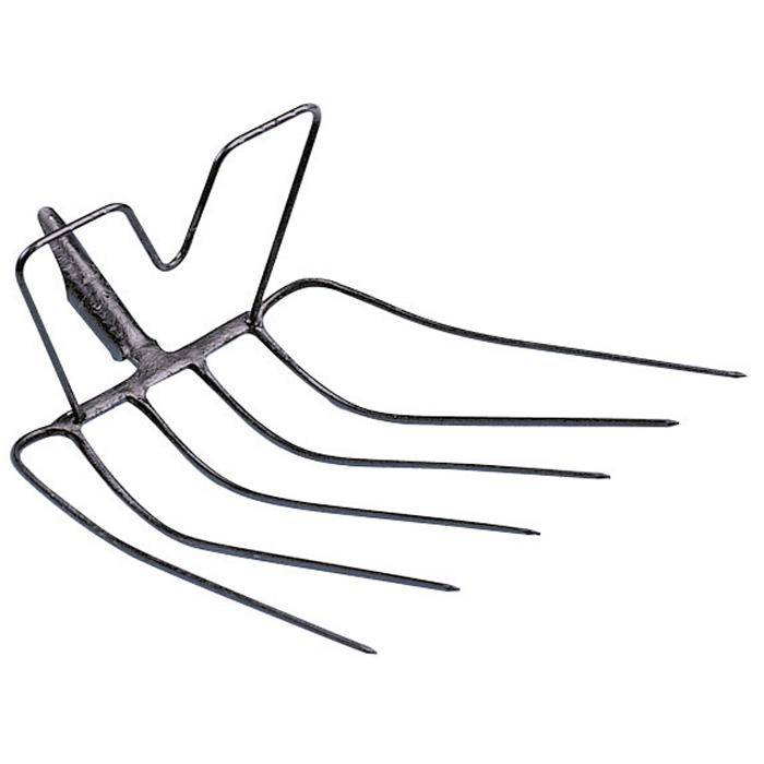 Häckselgabel mit Bügel - Mape 43 x 40 cm - ohne Stiel - 6 Zinken