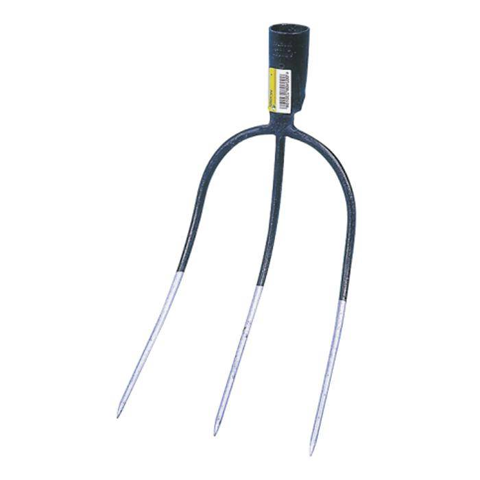 Heugabel - Tülle Ø 37 mm - Maße 28 x 20 cm - 3 Zinken - ohne Stiel