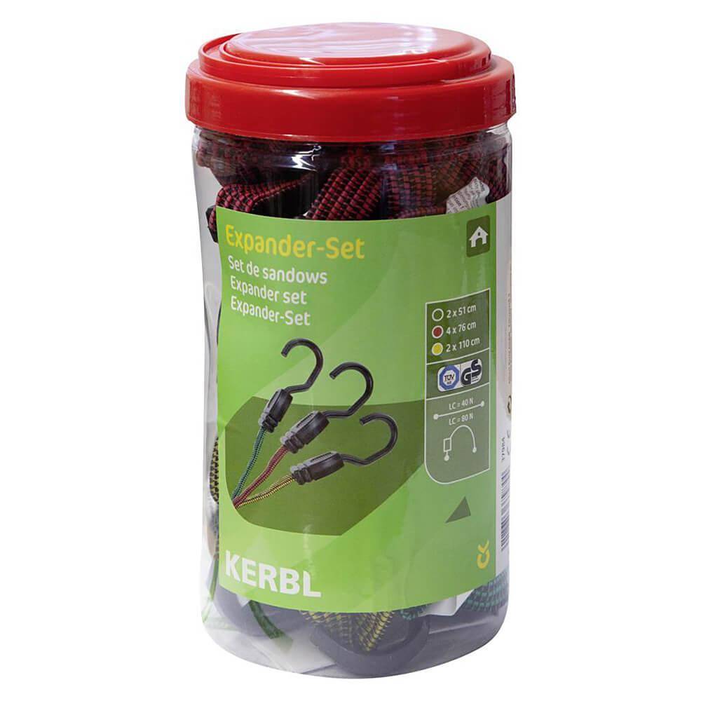 Flachexpander-Set - Breite 20 mm - Höhe 3 mm - Länge 51 bis 110 cm - Inhalt 8 Stück - Preis per Set