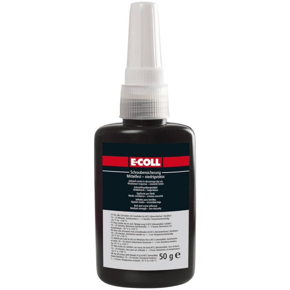 Schraubensicherung - mittelfest/mittelviskos - 50 ml - E-COLL - Farbe blau