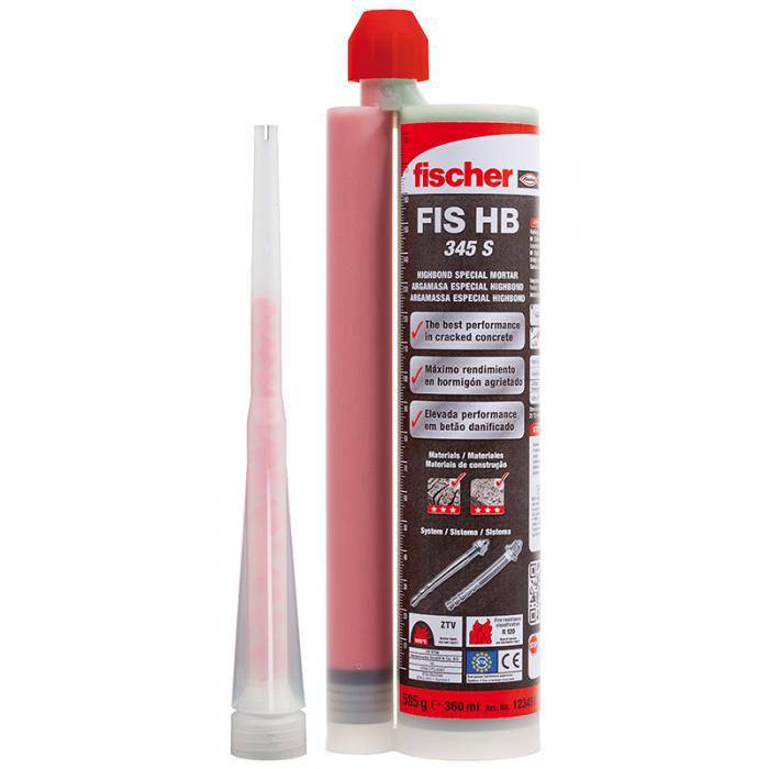 Highbond-Spezialmörtel FIS HB 360 S - Skalenteile 180 - Inhalt 1 Kartusche 360 ml, 2 x FIS MR - Preis per Stück