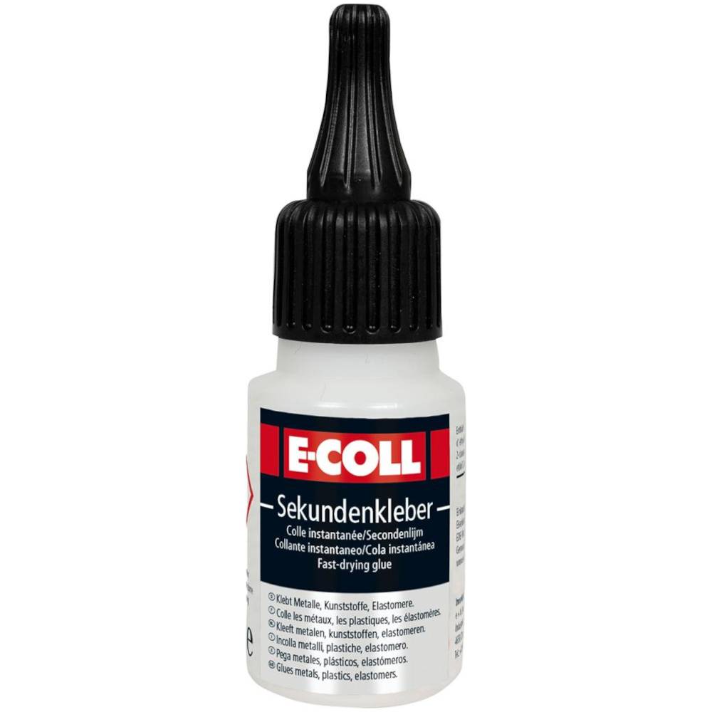 Sekundenkleber E-Coll - 20 g Flasche - silikonfrei - Preis per Stück
