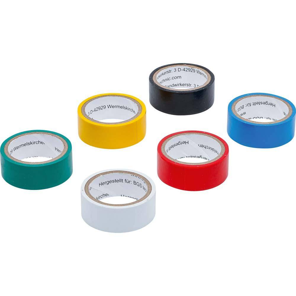PVC-Klebeband - 6-tlg. 19 mm x 3,5 m