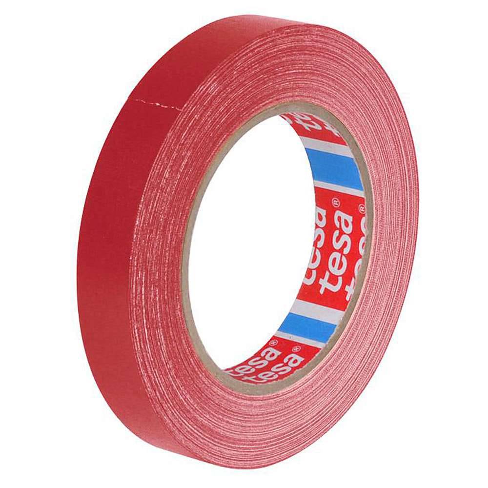 Gewebe Klebeband - TESA - mit Naturkautschukkleber - hoch wetterfest - wasserdicht - Rollenbreite 50 mm - Rollenlänge 50 m - rot