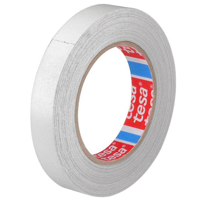 Gewebe Klebeband - TESA - mit Naturkautschukkleber - hoch wetterfest - wasserdicht - Rollenbreite 50 mm - Rollenlänge 25 m - weiß
